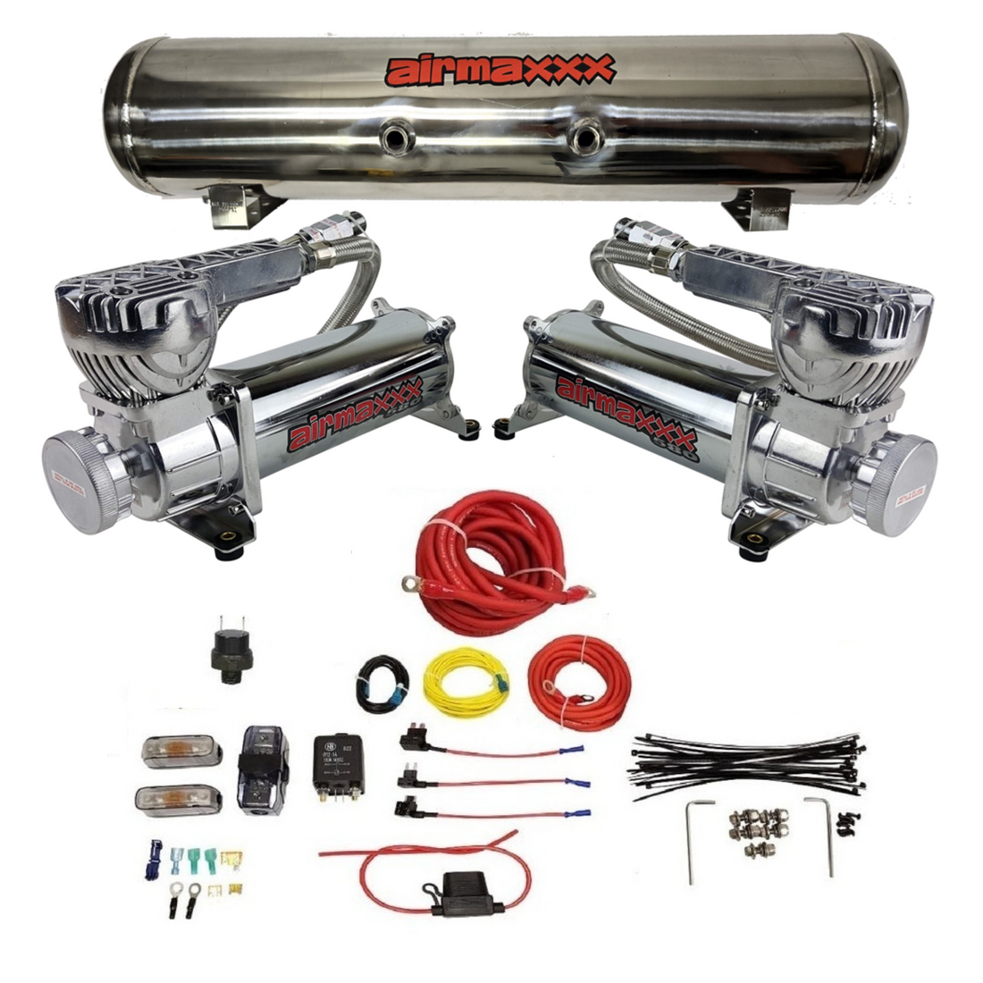 airmaxxx X-Series Dual Pack Air Compressors w/5 Gallon Tank of Your Choice