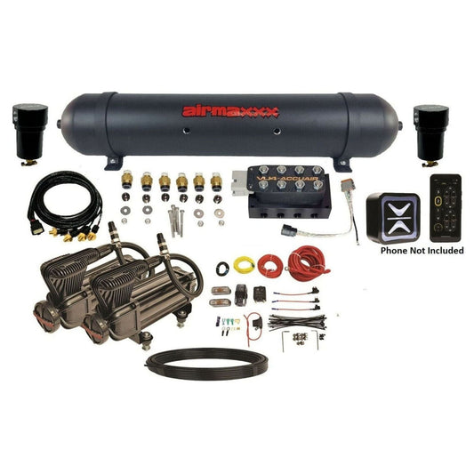 AccuAir VU4 E+ Level Wireless & airmaxxx X-Series Compressors Air Ride Kit