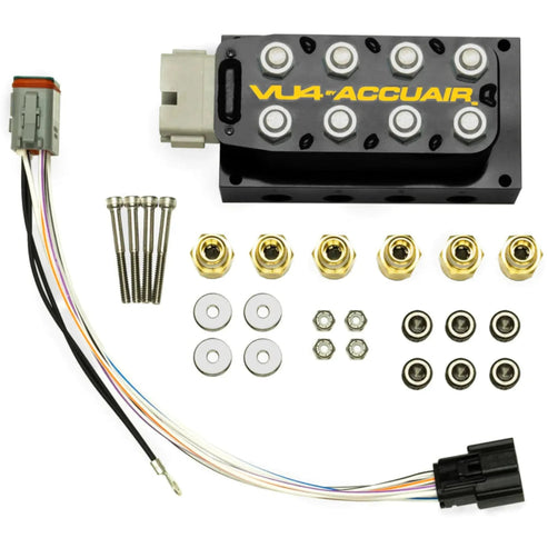 AccuAir VU4 AA-3644 4-Corner Valve Manifold w/SMC 3/8 Fittings