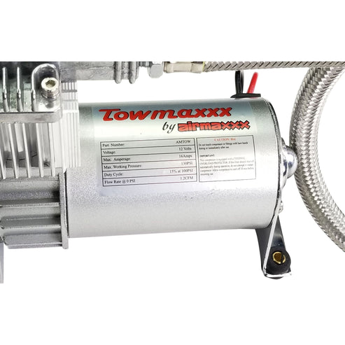 airmaxxx Towmaxxx Pewter Air Compressor 12V 130 PSI Tankless Air Ride