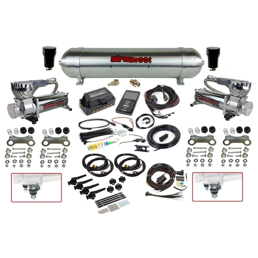 3/8" Air Lift 3H 27695 Kit w/Compressors Aluminum Tank & Harness