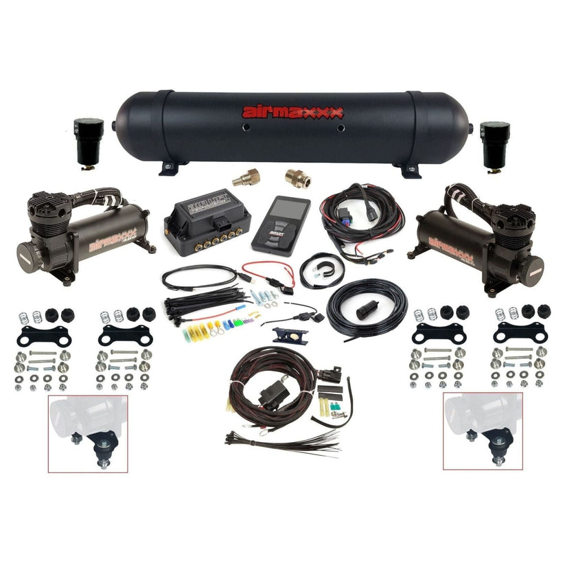 Air Lift 3P 27685 3/8" Air Management Kit w/airmaxxx Compressors & 5 Gal Tank