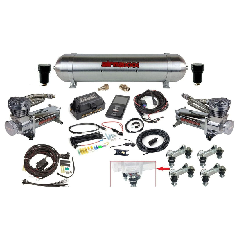 Air Lift 3P 27685 3/8" Air Management Kit w/airmaxxx Compressors & 5 Gal Tank