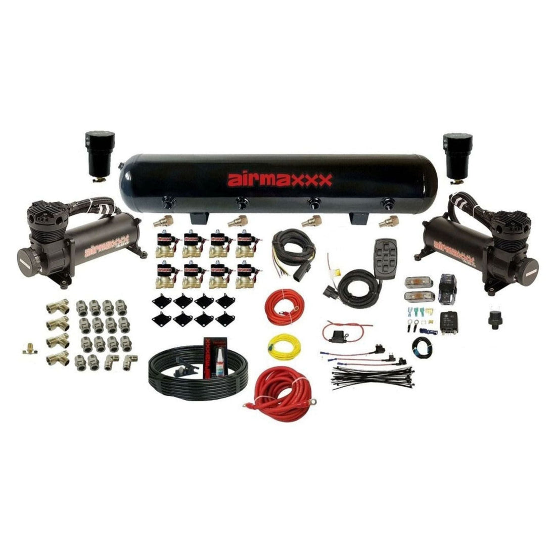airmaxxx 3/8" FastBag Air Management Kit w/480 Compressors & 5 Gallon Tank