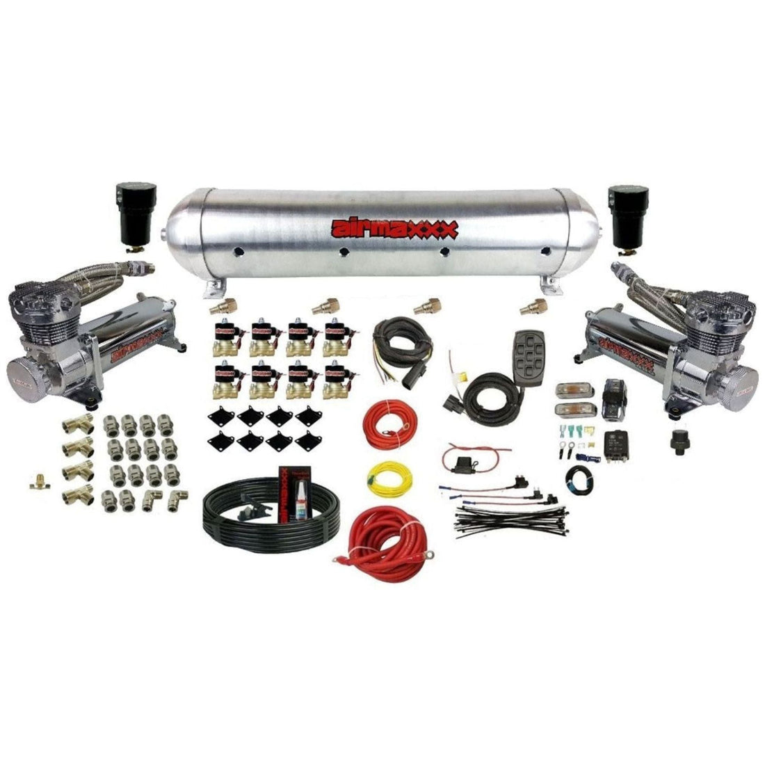 airmaxxx 3/8" FastBag Air Management Kit w/480 Compressors & 5 Gallon Tank
