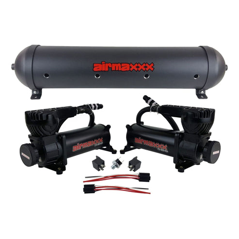 airmaxxx 580 Black Dual Compressors & 5 Gallon Aluminum Tank