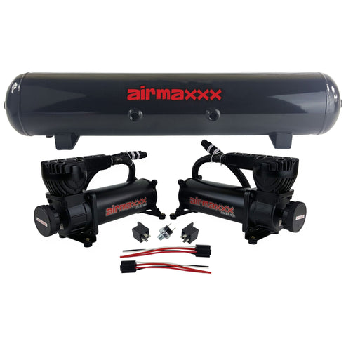 airmaxxx 580 Black Dual Compressors & 5 Gallon Steel Tank