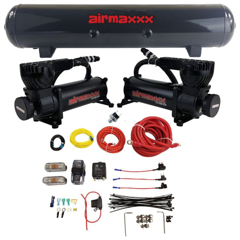 airmaxxx 580 Black Dual Compressors & 5 Gallon Steel Tank