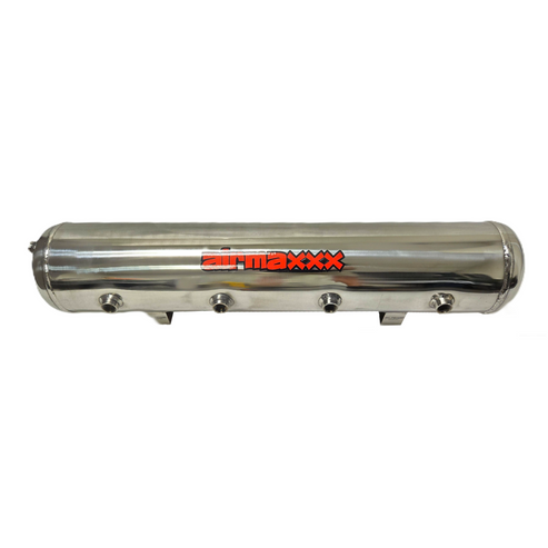 airmaxxx 5 Gallon 9 Port Polished Stainless Steel Air Tank