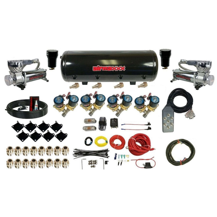 airmaxxx 1/2" Fast Bag Air Management Kit - Dual Compressor System