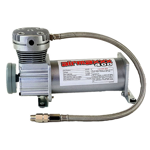 airmaxxx Chrome 400 Air Ride Suspension Compressor – 200 PSI, 12V