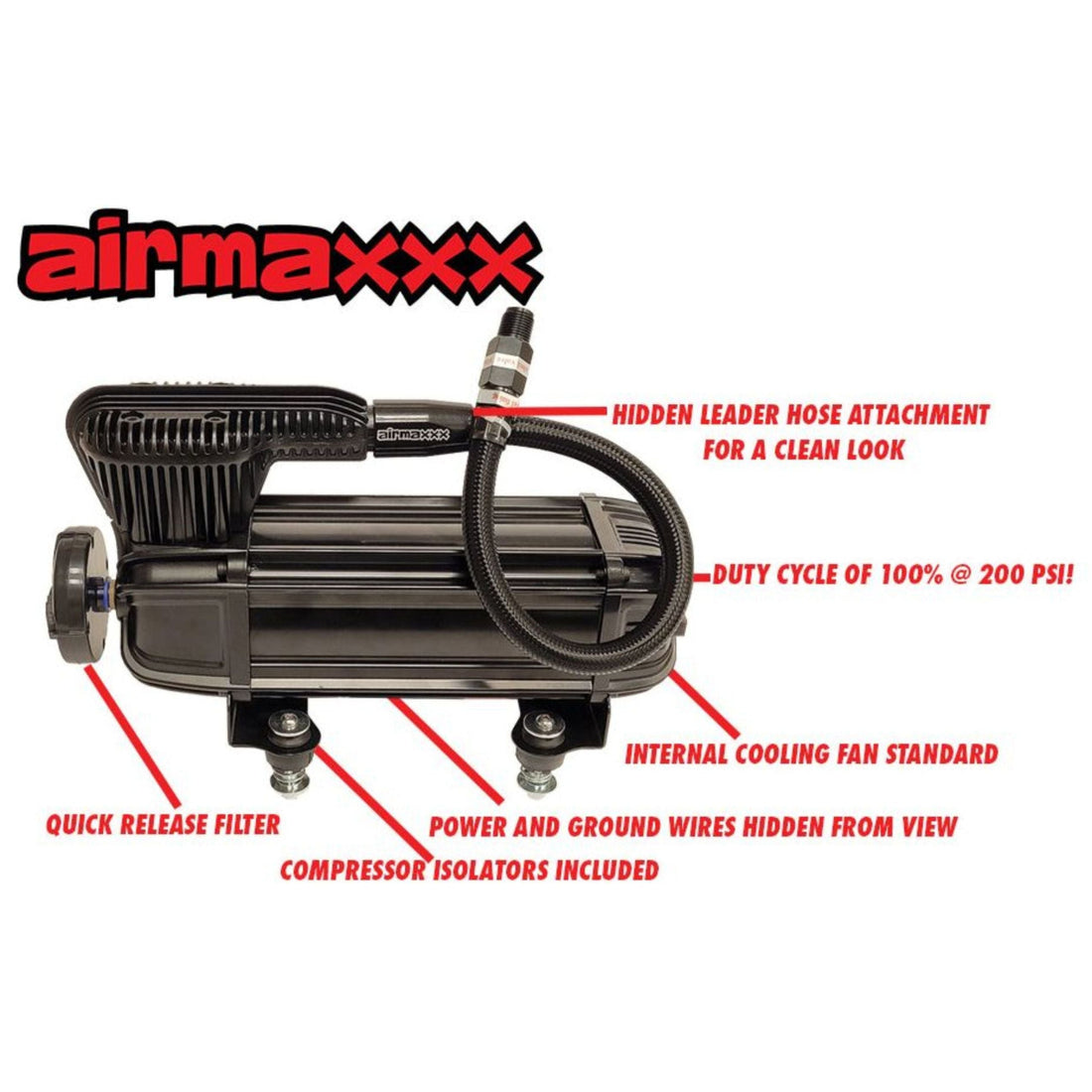 airmaxxx Black X-Series Air Ride Compressor