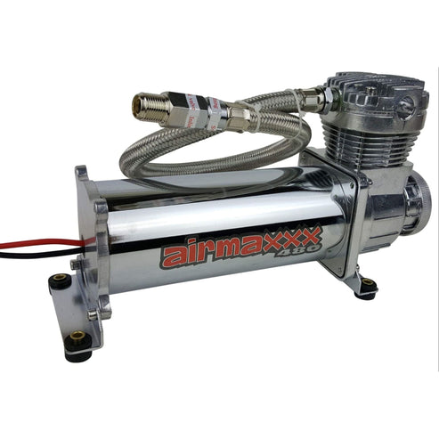 airmaxxx 480 Chrome Air Compressors & 5 Gallon Polished Stainless Tank