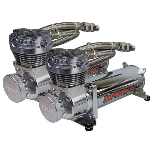 airmaxxx 480 Chrome Dual Air Compressor Pack