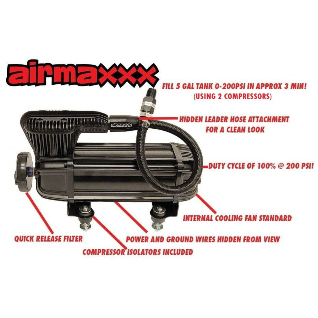 airmaxxx X-Series Air Compressor & 3 Gallon Tank Kit