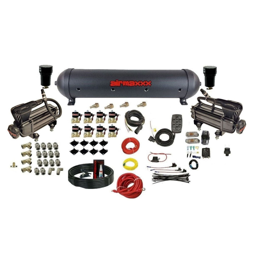 airmaxxx 3/8" FastBag Air Management Kit w/480 Compressors & 5 Gallon Tank