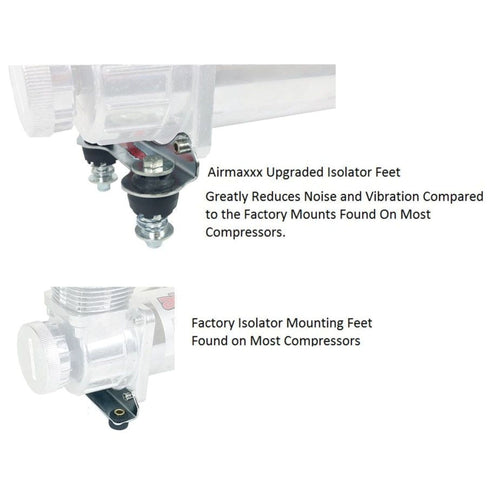 airmaxxx Compressor Vibration Isolator Feet Kit Black or Chrome