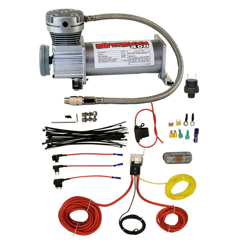 airmaxxx Chrome 400 Air Ride Suspension Compressor – 200 PSI, 12V